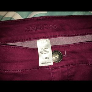 Maroon jeggings